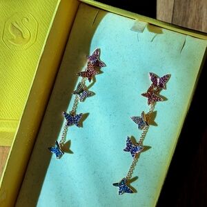Swarovski Crystal Butterfly Earings